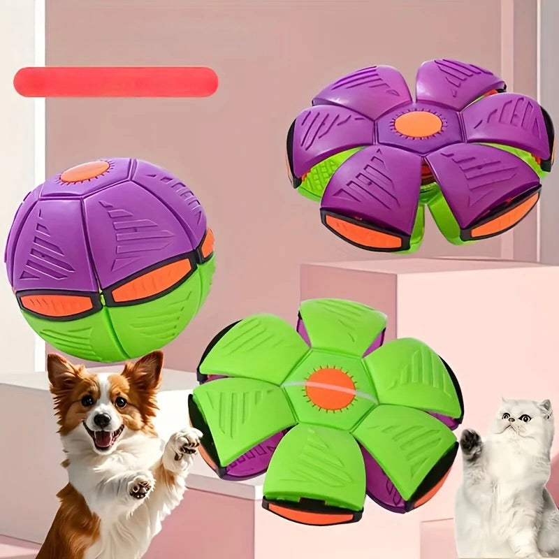 Izdržljiv i šaren disk za igru i trening tvog psa! Bez baterija, za sve veličine i rase. Savršen za hvatanje, trčanje i zabavu na svakom koraku. Tvoj ljubimac će ga obožavati! 🐾💜💚