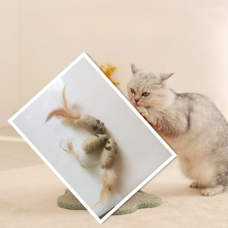 🐭 Sisal igračka miša za mace, Interaktivna igračka za grebanje kandži, idealna za sve veličine maca koje vole aktivnu zabavu! 🐾