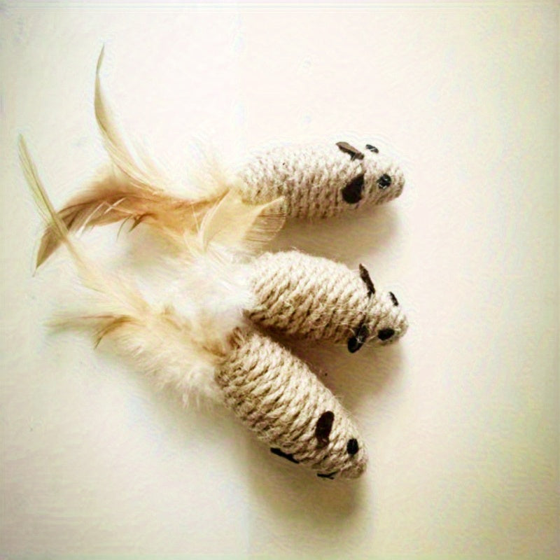 🐭 Sisal igračka miša za mace, Interaktivna igračka za grebanje kandži, idealna za sve veličine maca koje vole aktivnu zabavu! 🐾